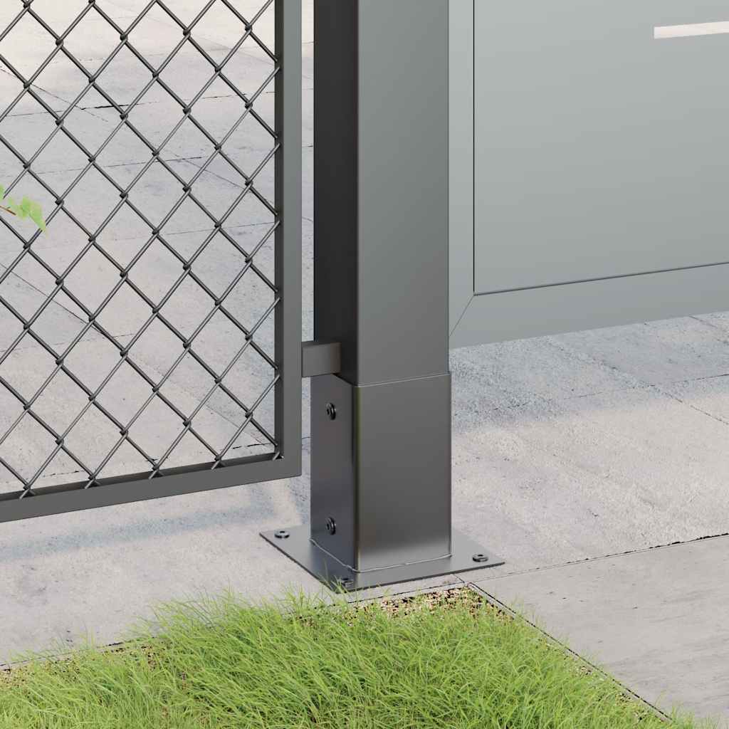 stolpefødder firkantet 12 stk. 91x91 mm pulverlakeret stål