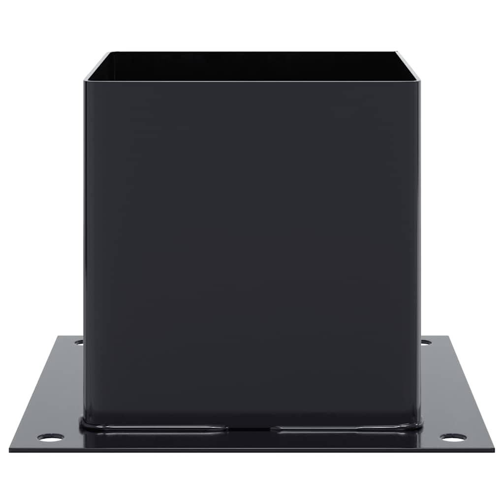 stolpefødder firkantet 12 stk. 141x141 mm pulverlakeret stål
