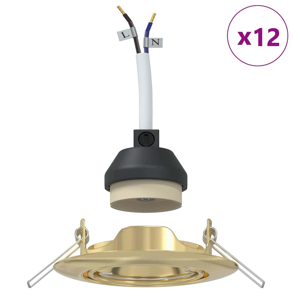Spotlight 12 stk. Guld 9 x 9 x 2.5 cm Metal