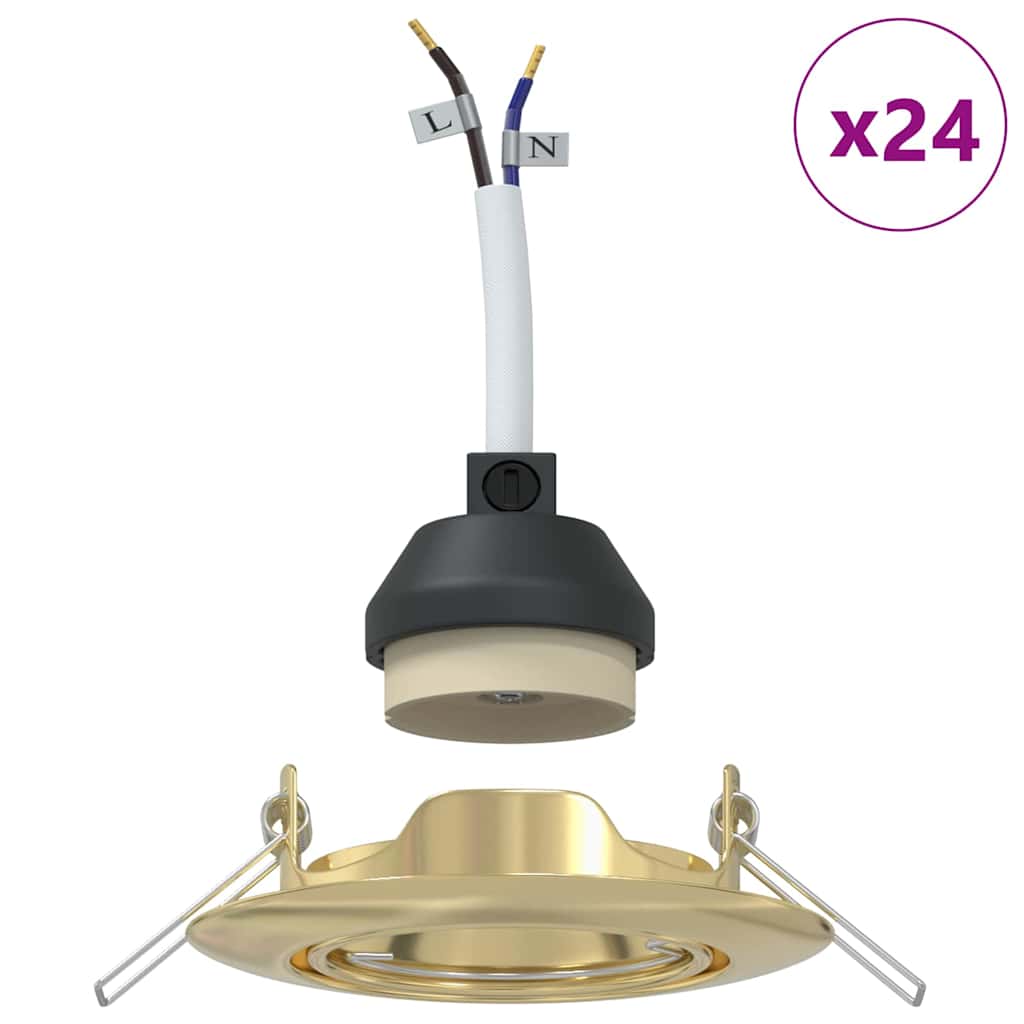 Spotlight 24 stk. Guld 9 x 9 x 2.5 cm Metal