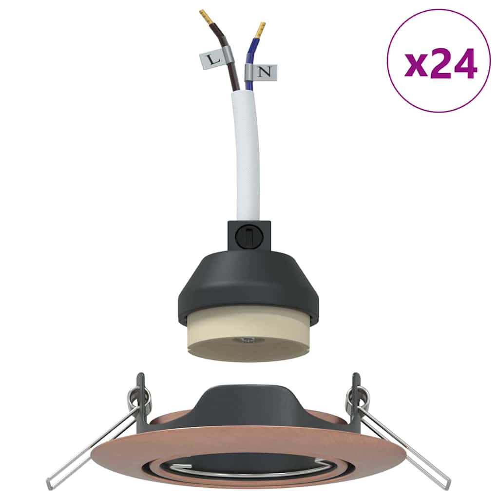 Spotlight 24 stk. Kobber 9 x 9 x 2.5 cm Metal