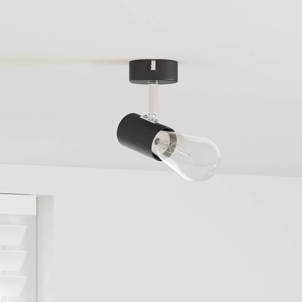 Loftsspot med spotlights Sort 6,5 x 6 x 11,5 cm Metal