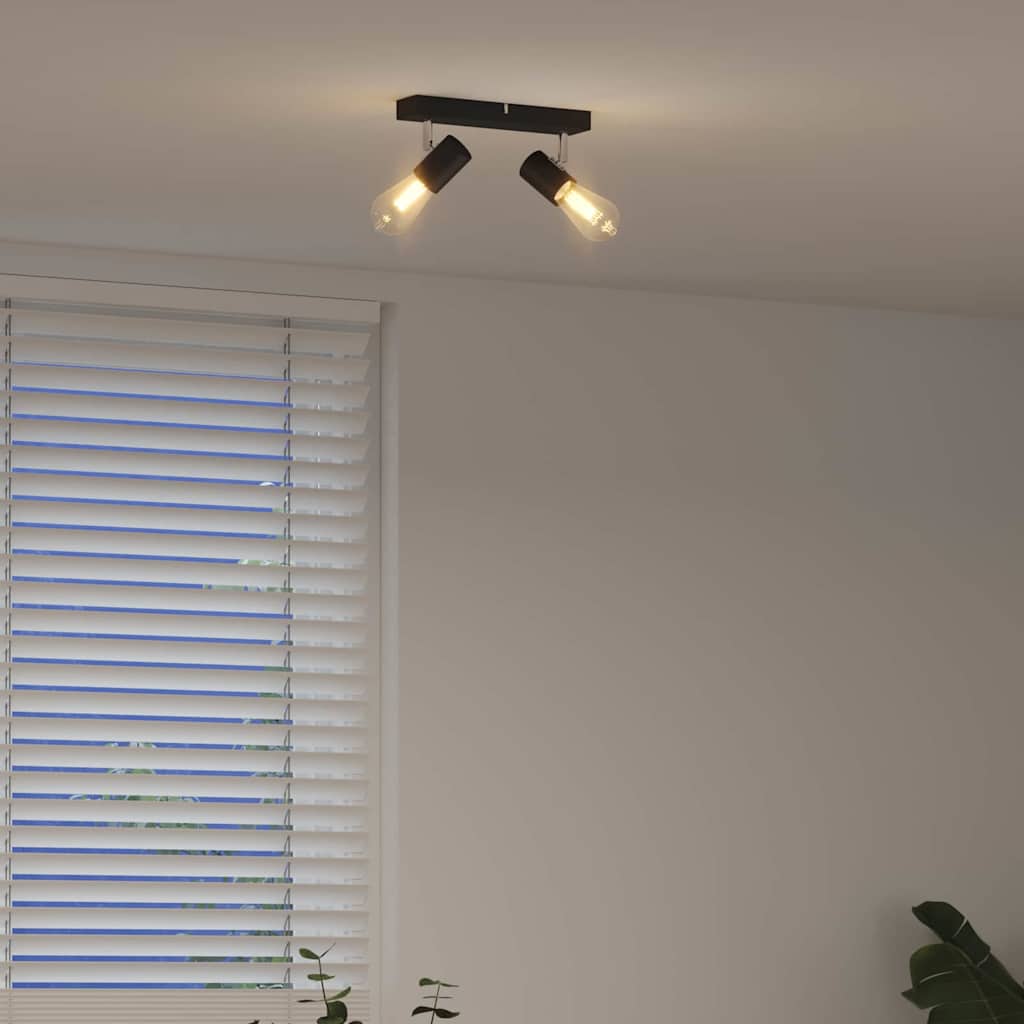 Loftsspot med spotlights Sort 26 x 6,5 x 11,5 cm Metal