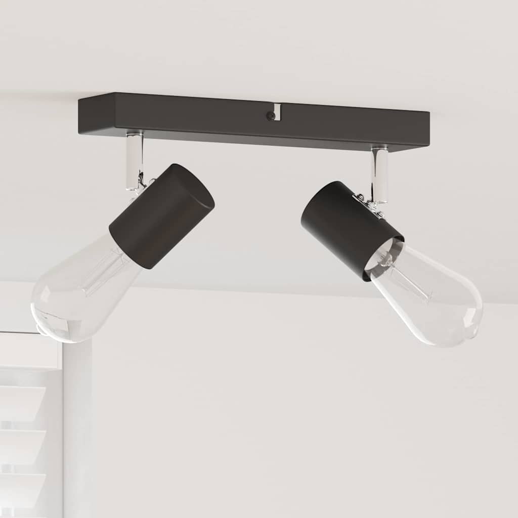Loftsspot med spotlights Sort 26 x 6,5 x 11,5 cm Metal