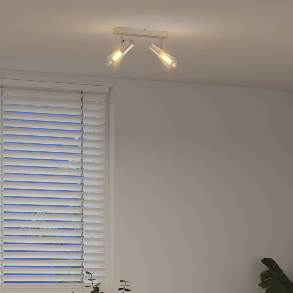 Loftsspot med spotlights Nikkel 26 x 6,5 x 11,5 cm Metal