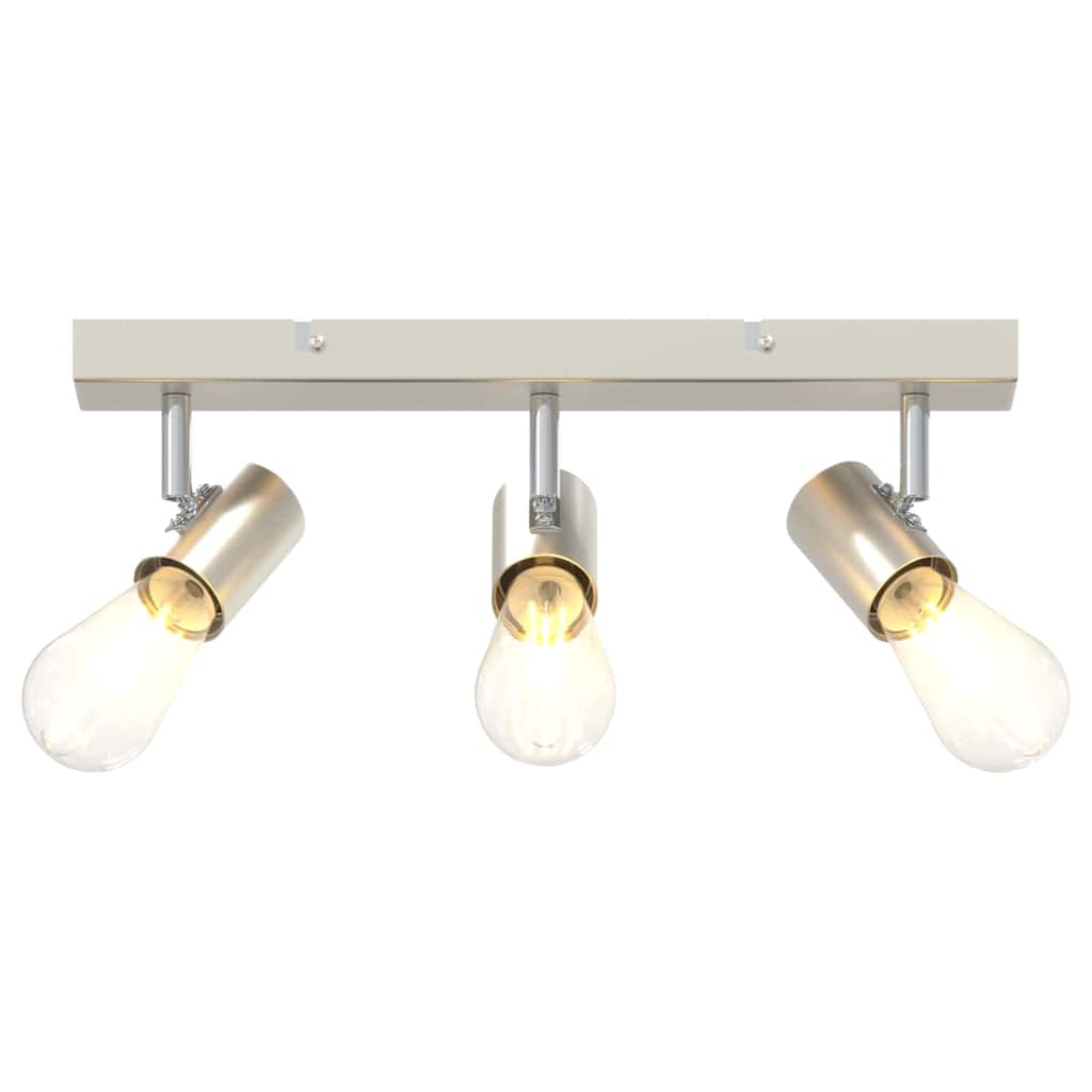 Loftsspot med spotlights Nikkel 38 x 6,5 x 11,5 cm Metal