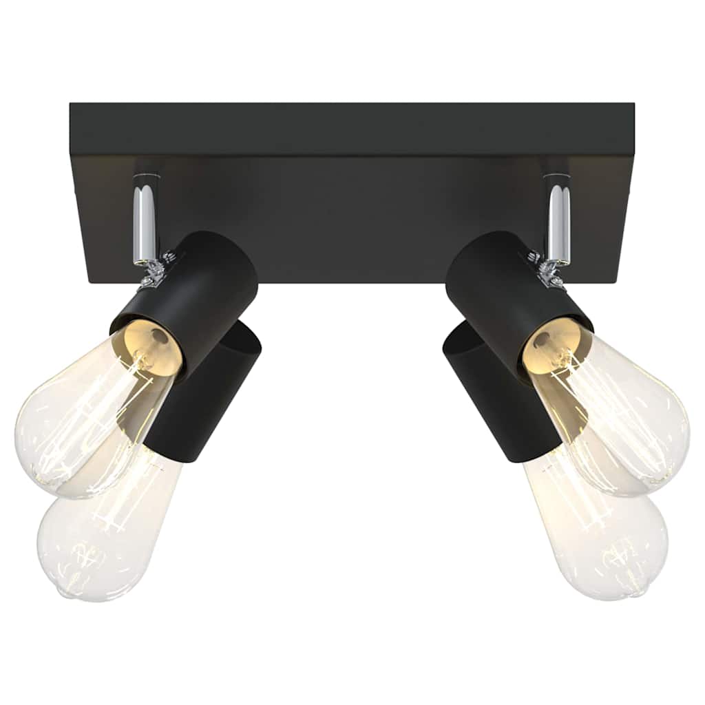 Loftsspot med spotlights Sort 26 x 26 x 11,5 cm Metal