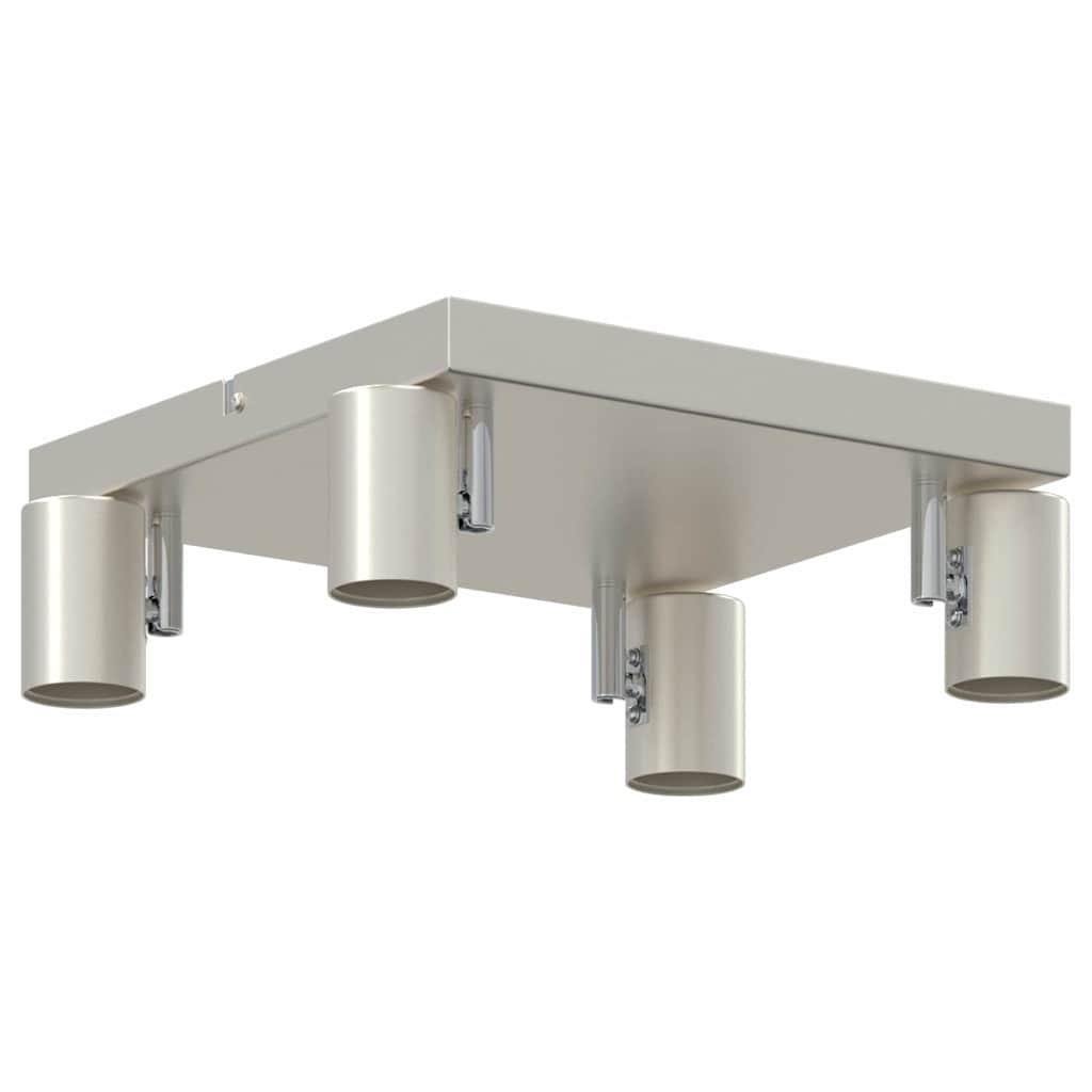 Loftsspot med spotlights Nikkel 26 x 26 x 11,5 cm Metal