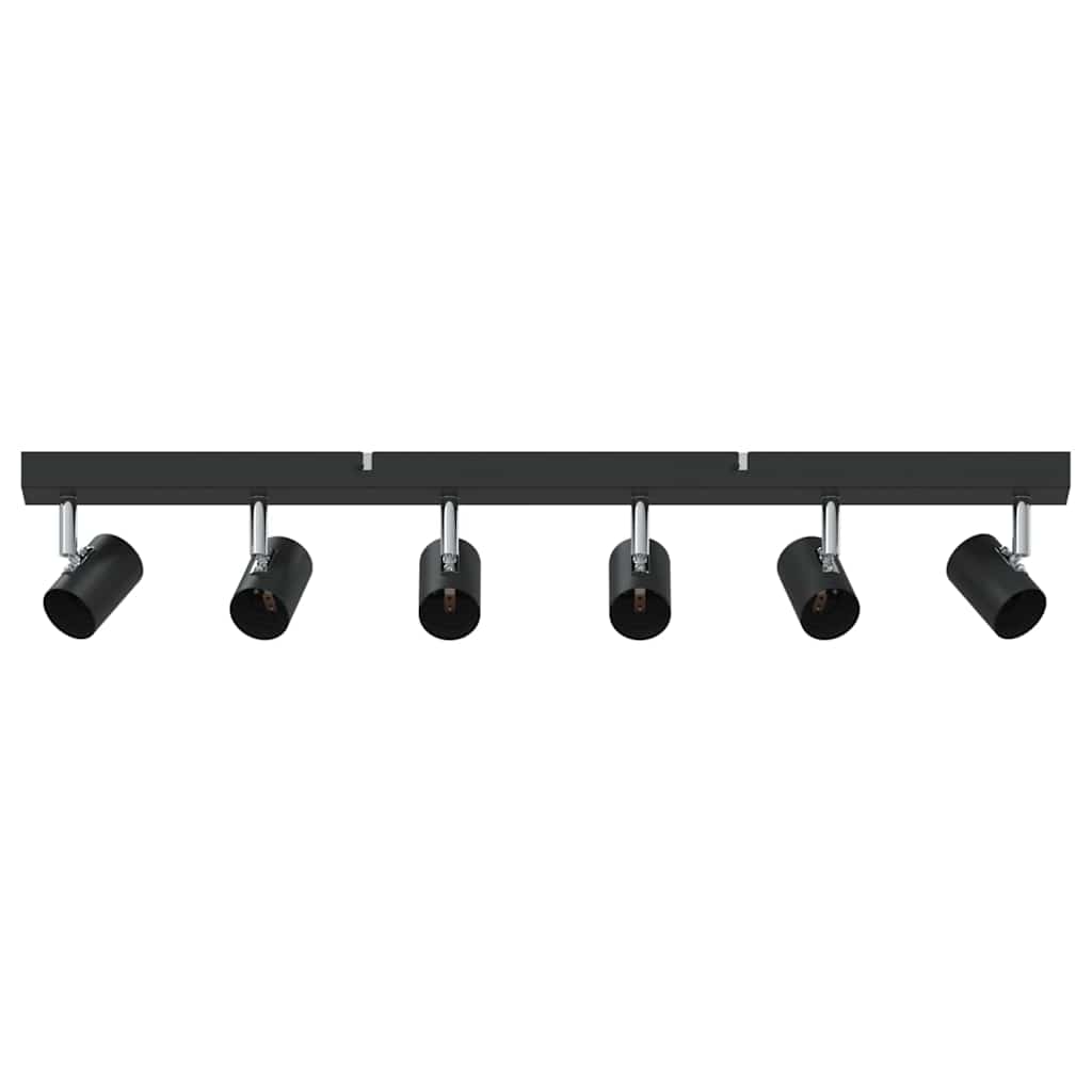 Loftsspot med spotlights Sort 73 x 6,5 x 11,5 cm Metal