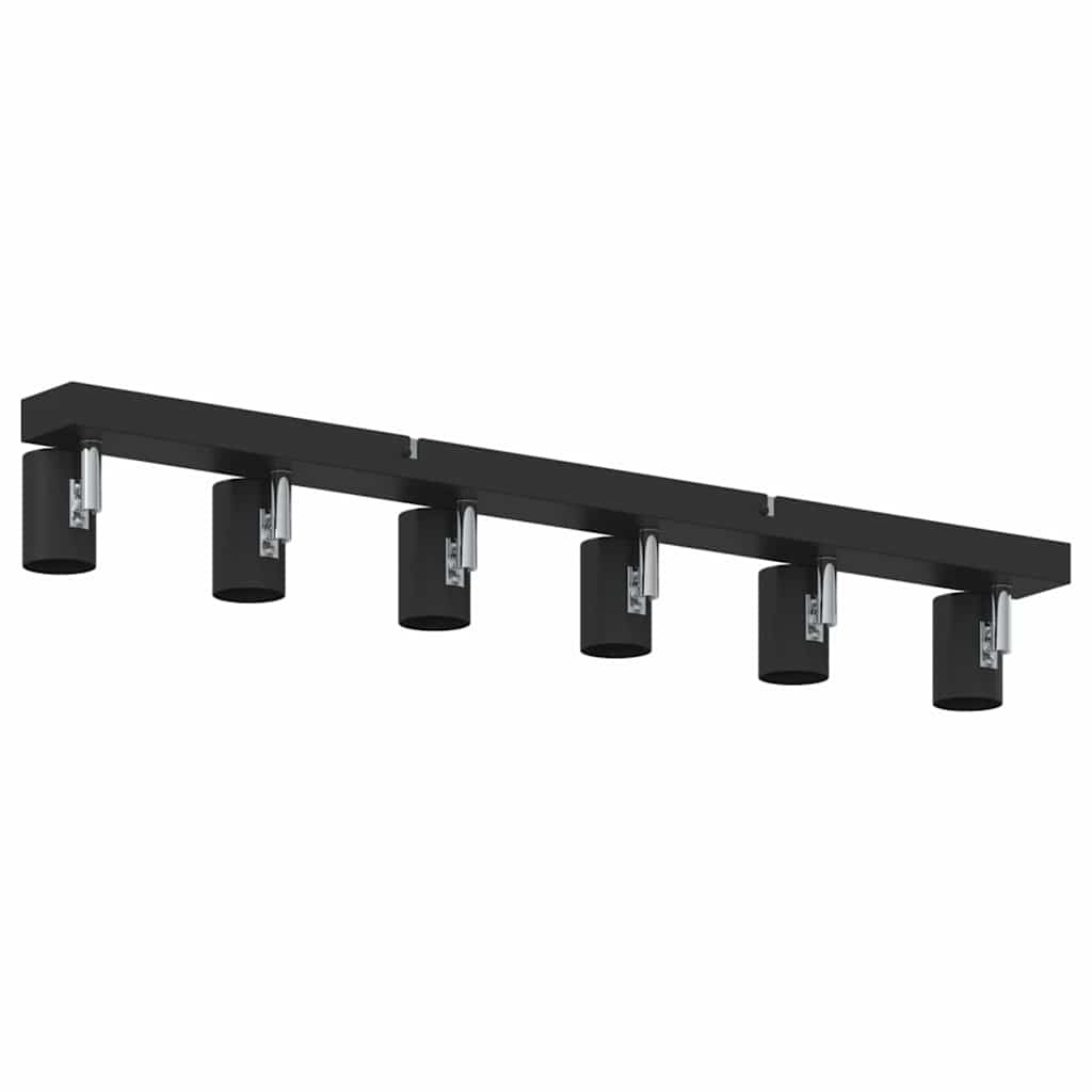 Loftsspot med spotlights Sort 73 x 6,5 x 11,5 cm Metal