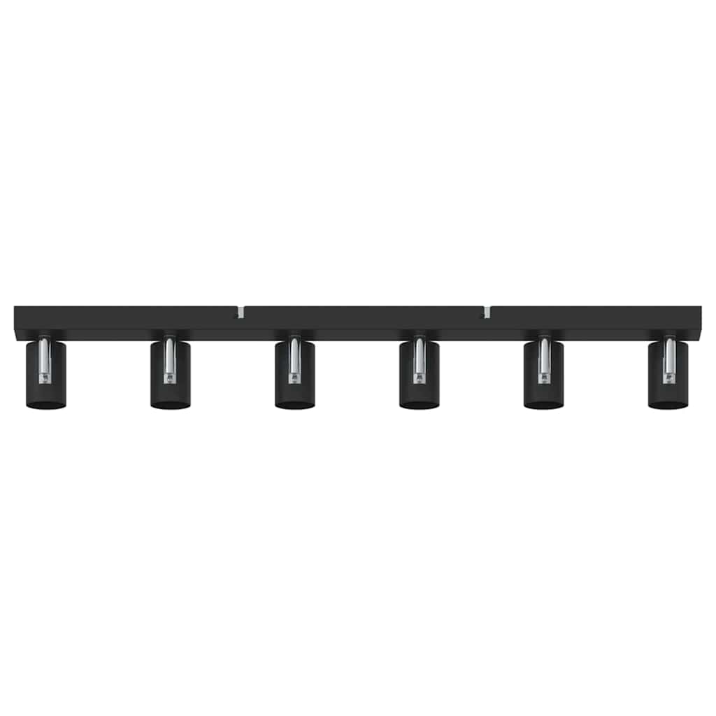 Loftsspot med spotlights Sort 73 x 6,5 x 11,5 cm Metal