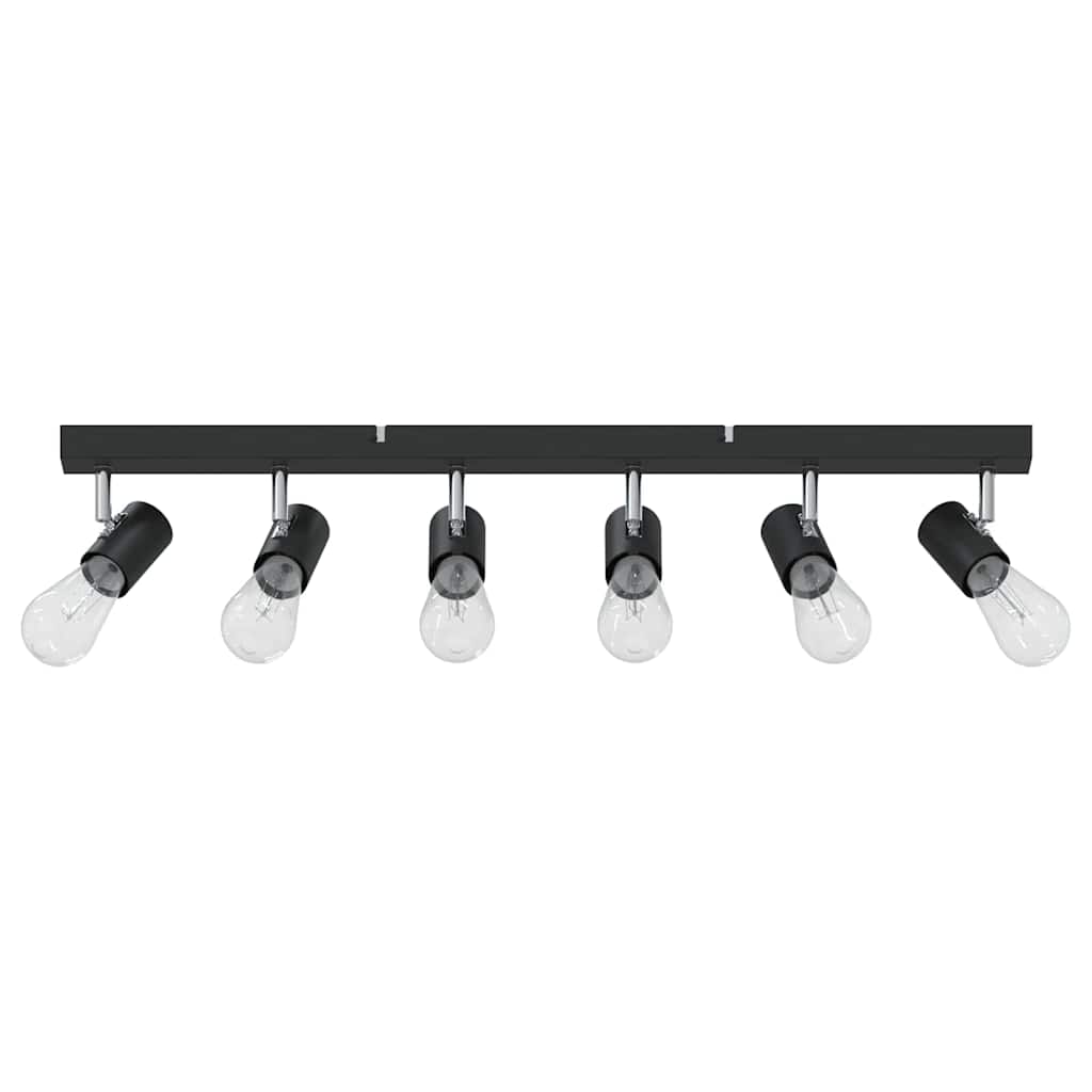 Loftsspot med spotlights Sort 73 x 6,5 x 11,5 cm Metal