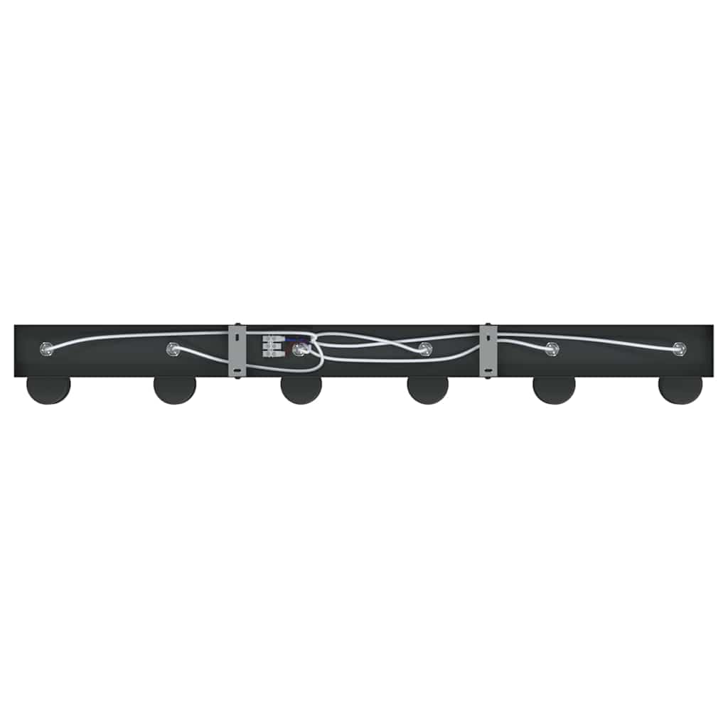 Loftsspot med spotlights Sort 73 x 6,5 x 11,5 cm Metal