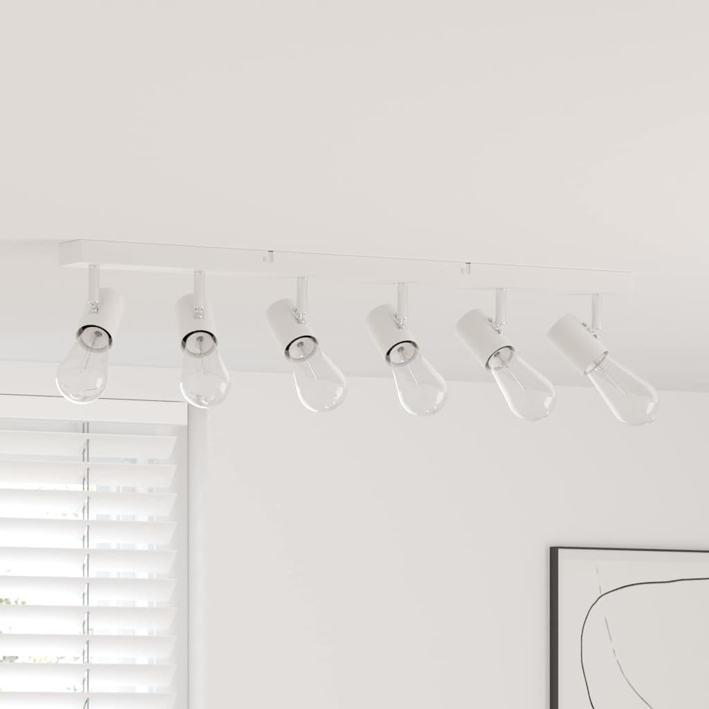 Loftsspot med spotlights Hvid 73 x 6,5 x 11,5 cm Metal