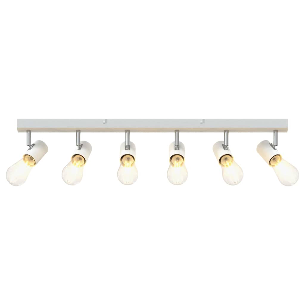 Loftsspot med spotlights Hvid 73 x 6,5 x 11,5 cm Metal