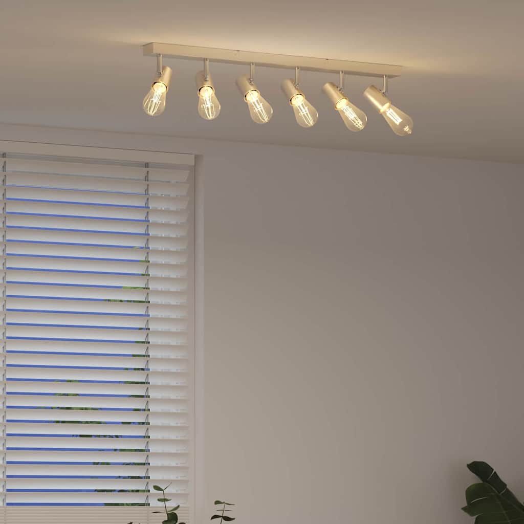 Loftsspot med spotlights Nikkel 73 x 6,5 x 11,5 cm Metal