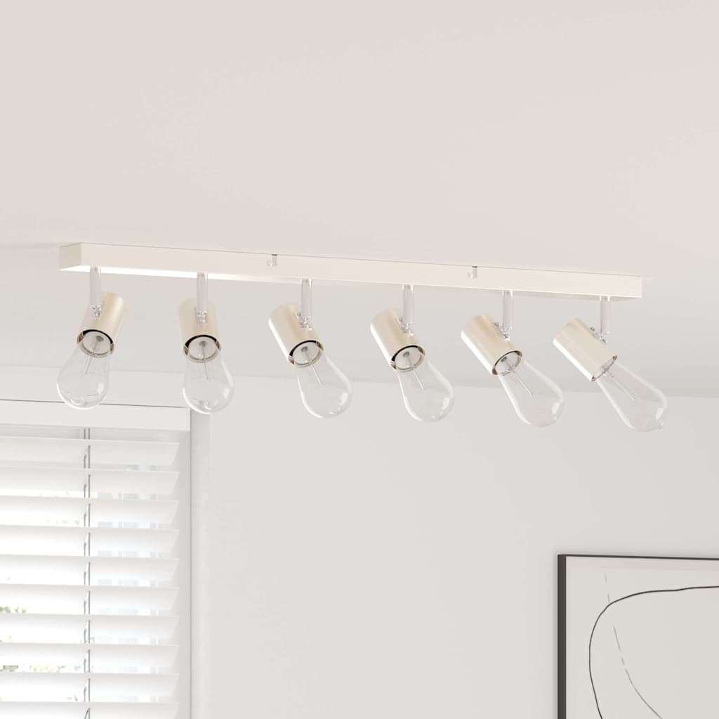 Loftsspot med spotlights Nikkel 73 x 6,5 x 11,5 cm Metal