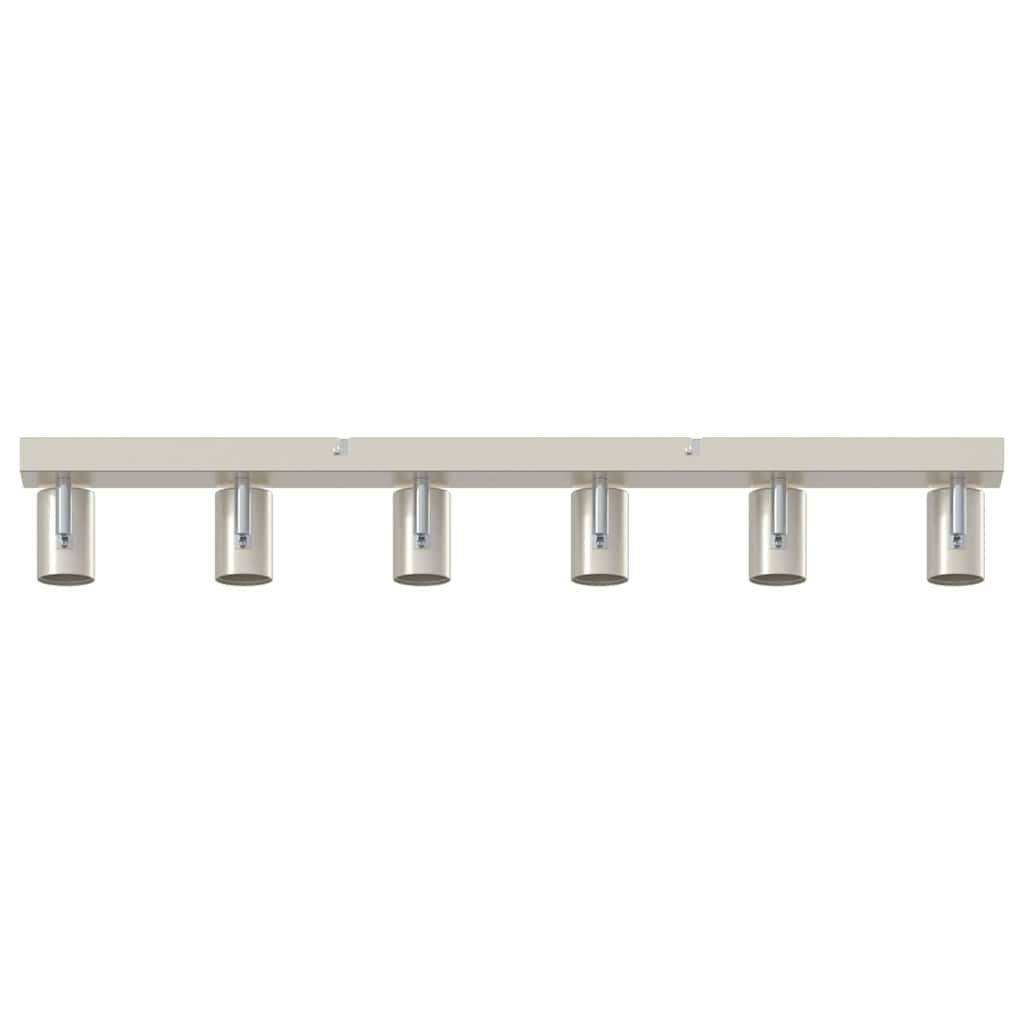 Loftsspot med spotlights Nikkel 73 x 6,5 x 11,5 cm Metal