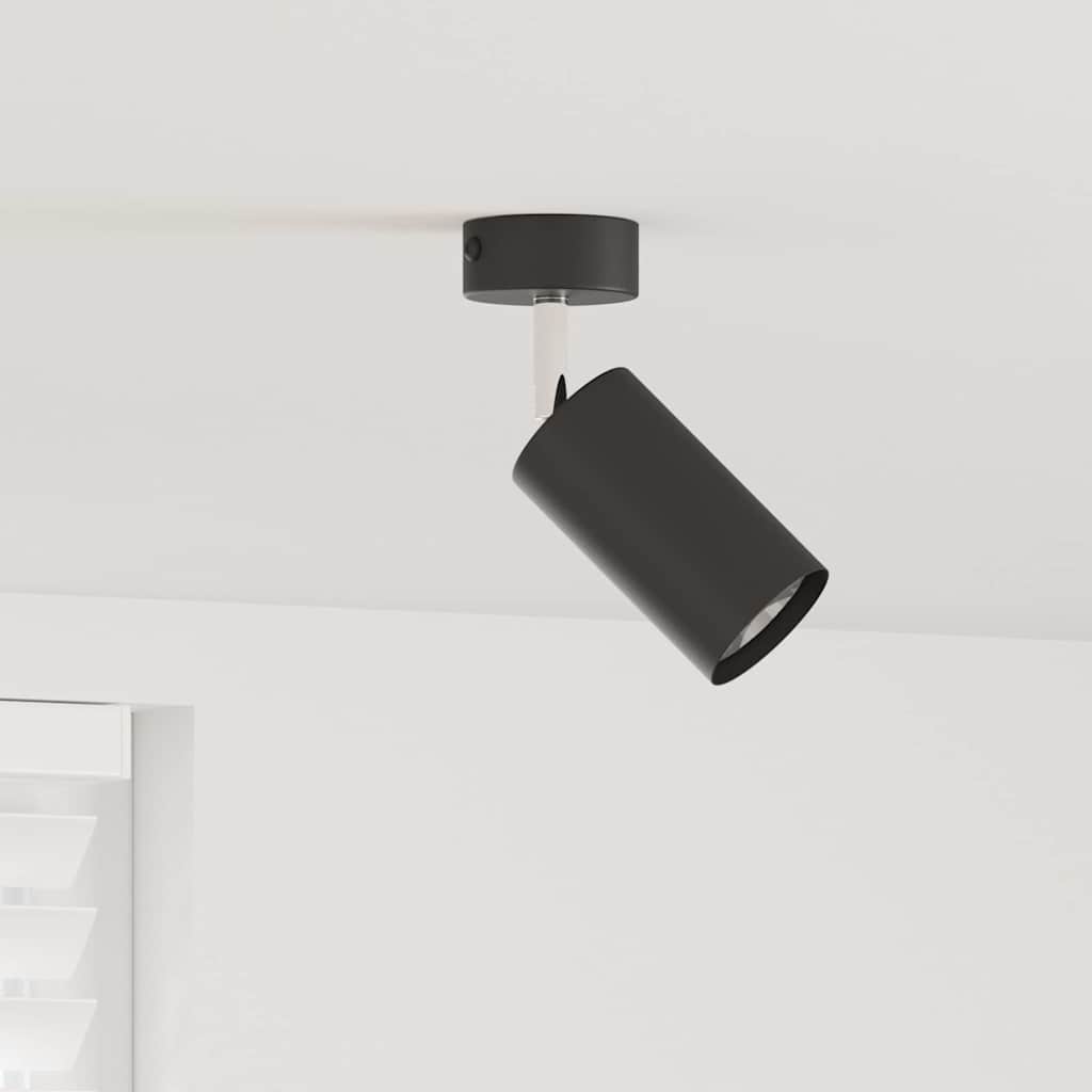 Loftsspot med spotlights Sort 6 x 6 x 16 cm Metal