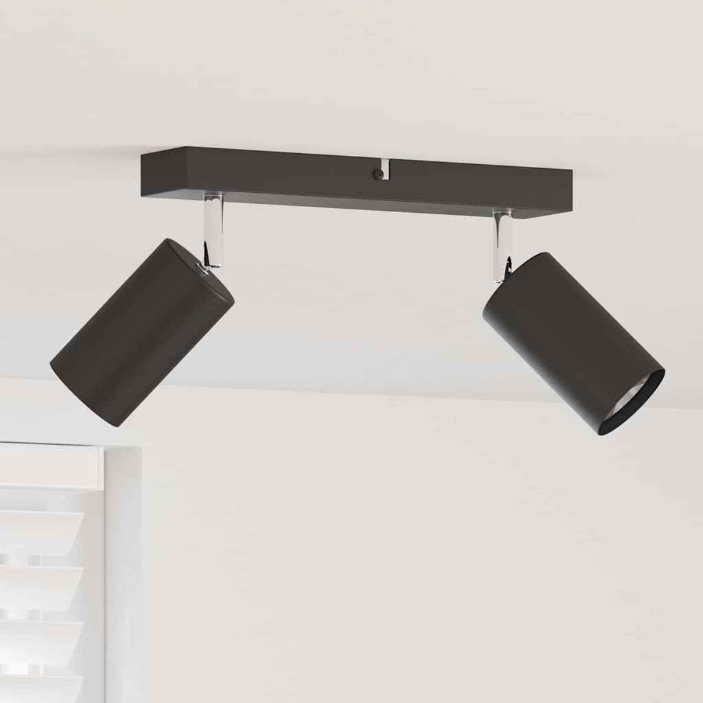 Loftsspot med spotlights Sort 26 x 6 x 16 cm Metal