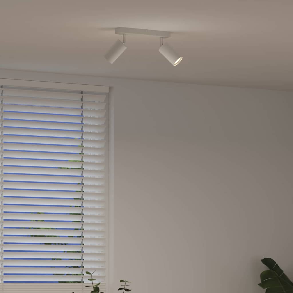 Loftsspot med spotlights Hvid 26 x 6 x 16 cm Metal