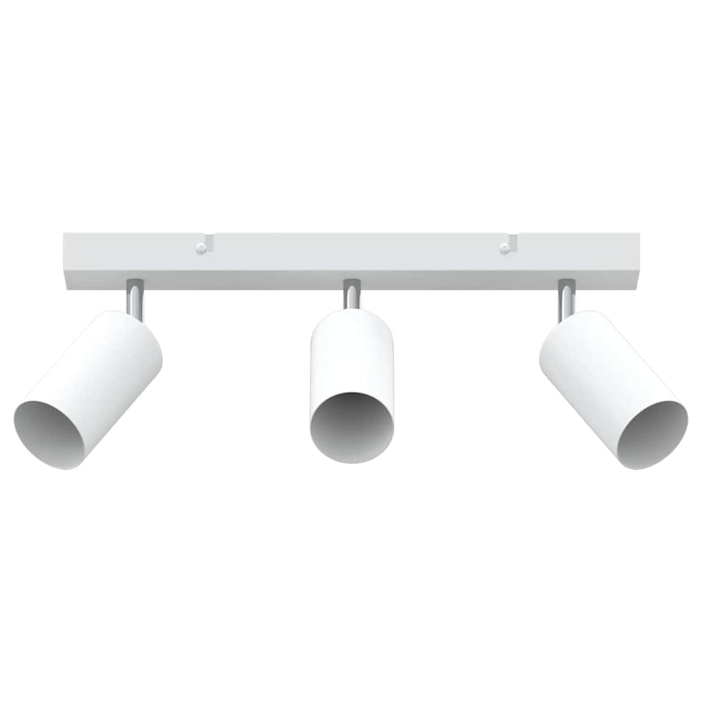 Loftsspot med spotlights Hvid 38 x 6 x 16 cm Metal