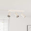 Loftsspot med spotlights Nikkel 38 x 6 x 16 cm Metal