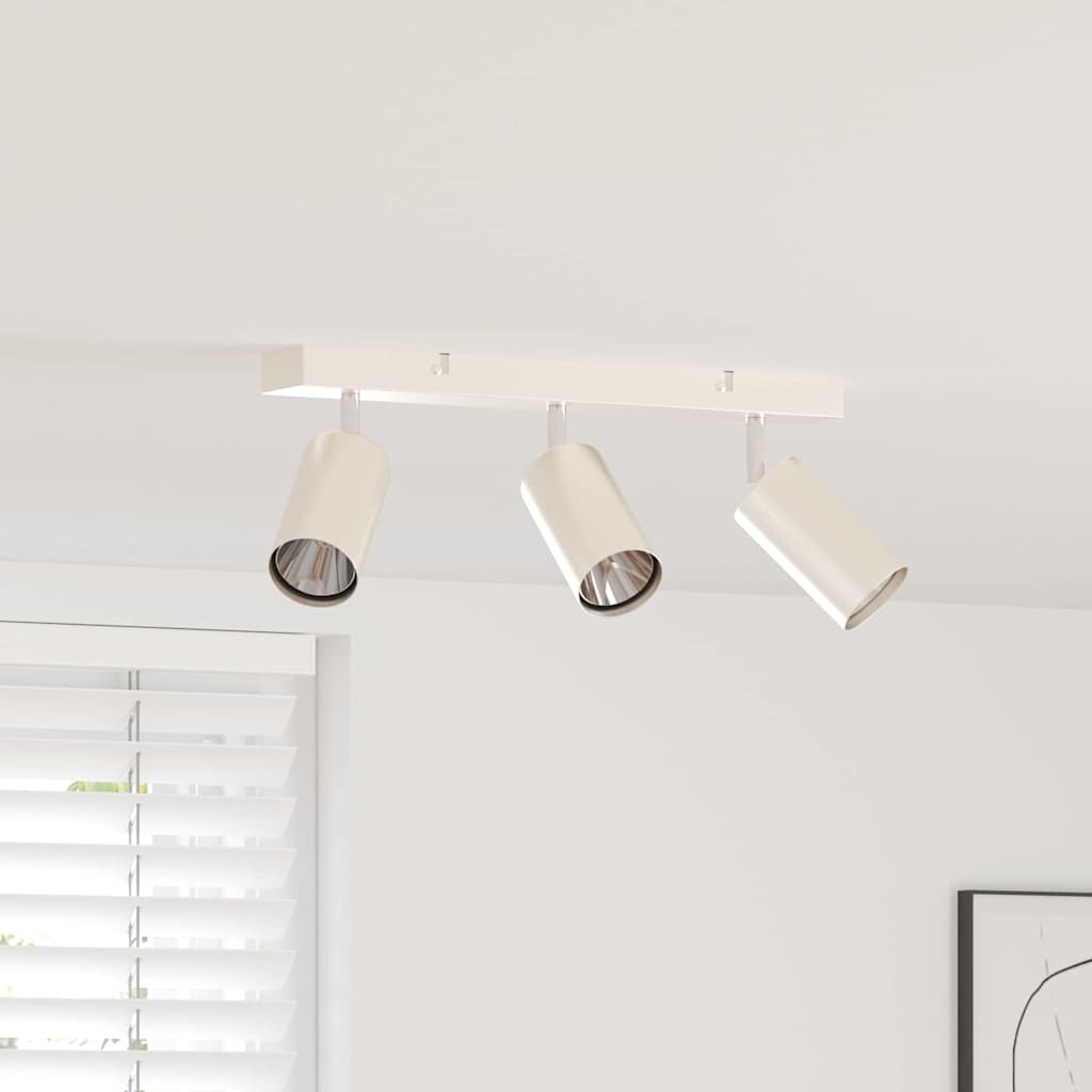 Loftsspot med spotlights Nikkel 38 x 6 x 16 cm Metal