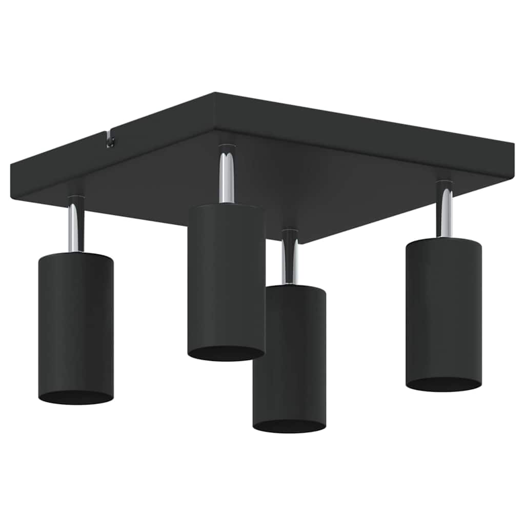 Loftsspot med spotlights Sort 26 x 26 x 16 cm Metal