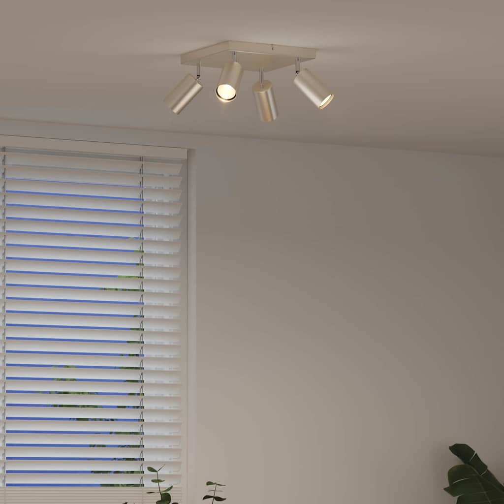 Loftsspot med spotlights Nikkel 26 x 26 x 16 cm Metal