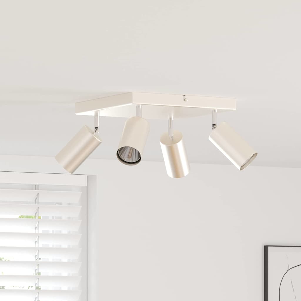 Loftsspot med spotlights Nikkel 26 x 26 x 16 cm Metal