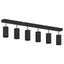 Loftsspot med spotlights Sort 73 x 6 x 16 cm Metal