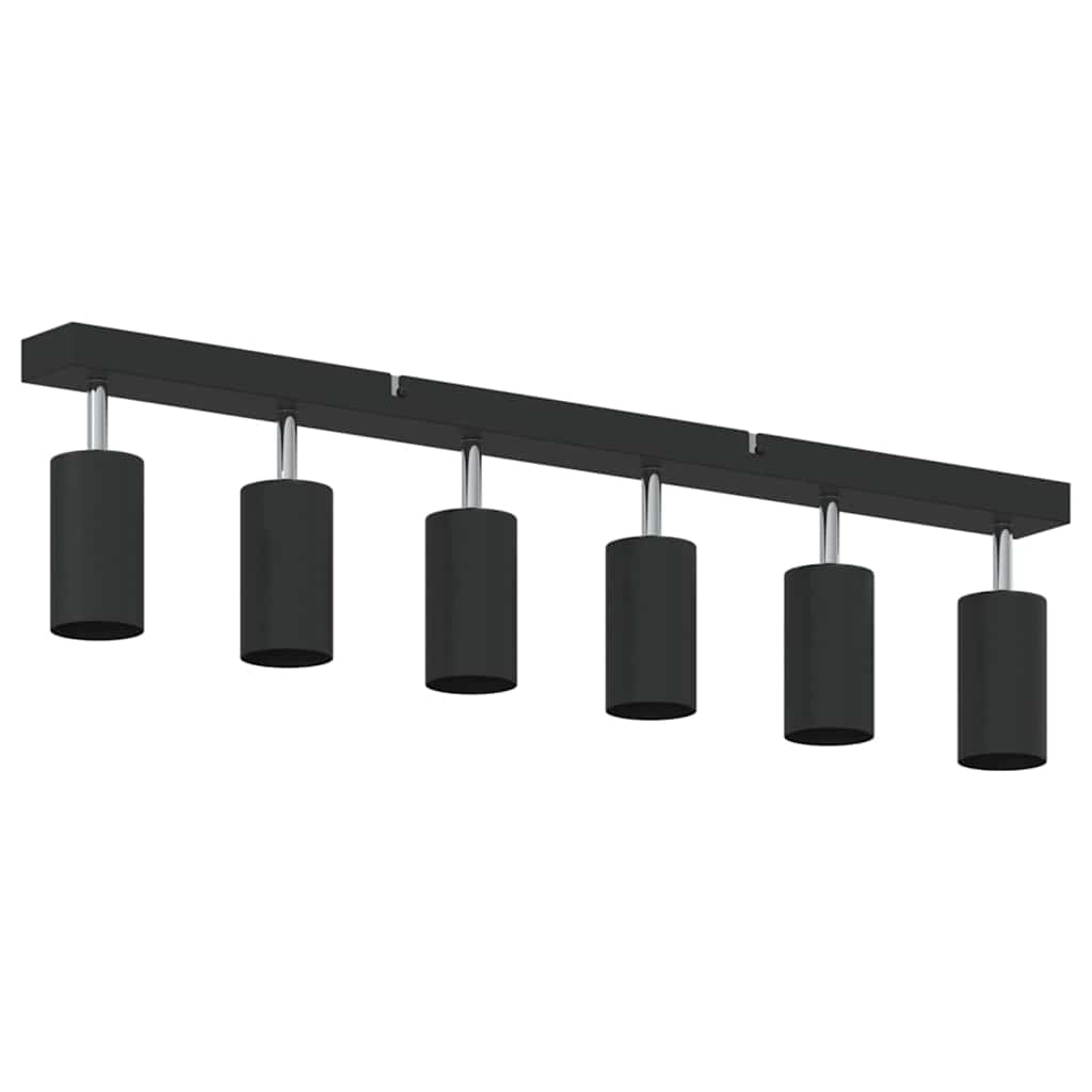 Loftsspot med spotlights Sort 73 x 6 x 16 cm Metal