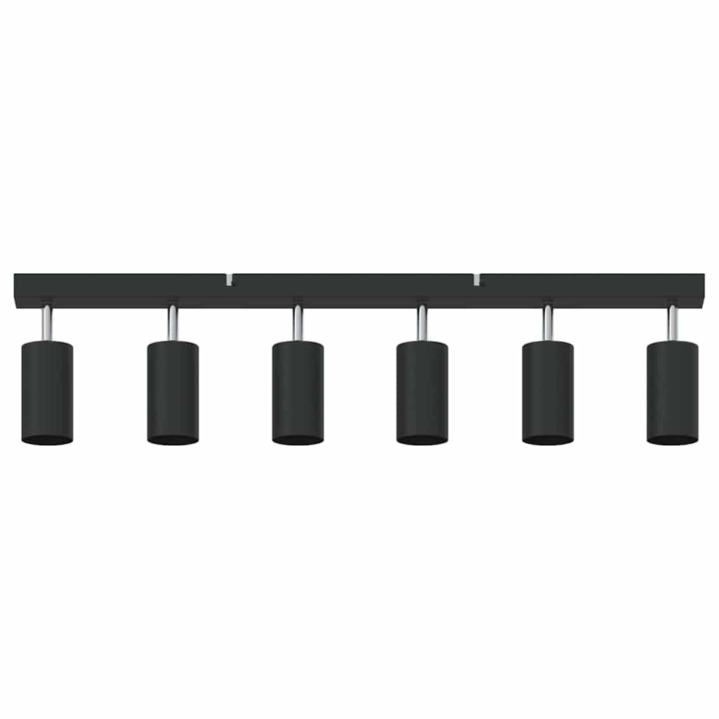 Loftsspot med spotlights Sort 73 x 6 x 16 cm Metal