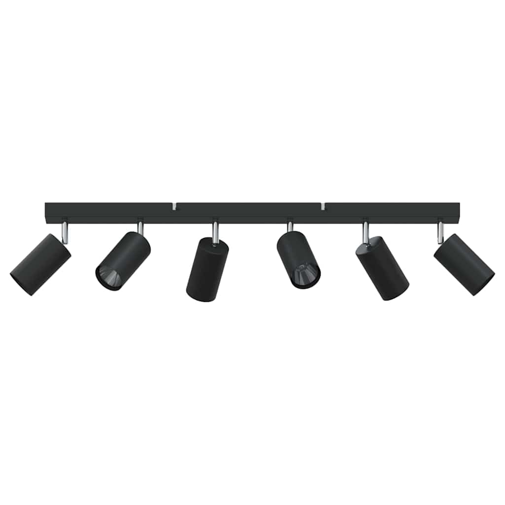 Loftsspot med spotlights Sort 73 x 6 x 16 cm Metal
