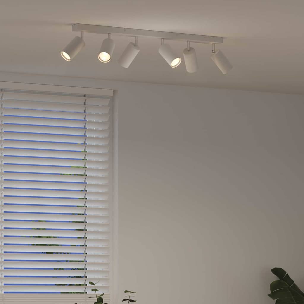Loftsspot med spotlights Hvid 73 x 6 x 16 cm Metal