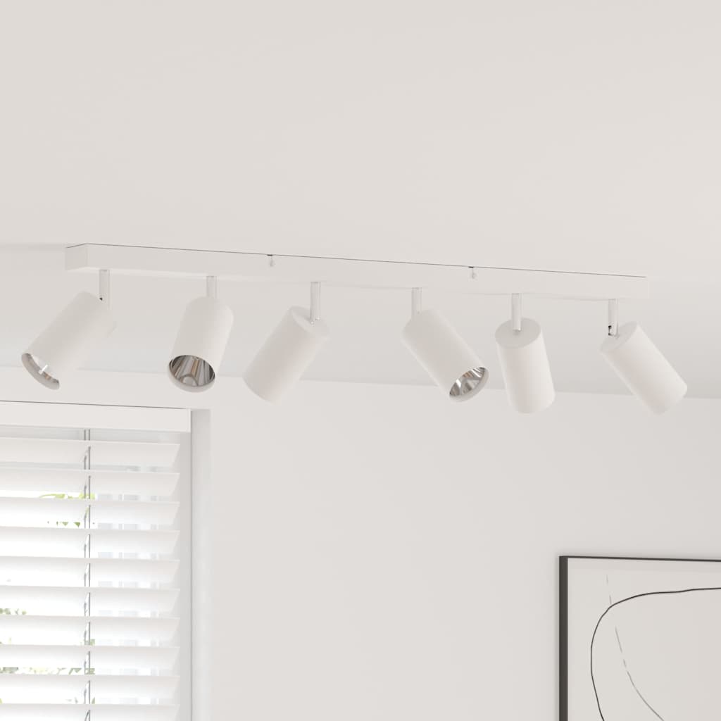 Loftsspot med spotlights Hvid 73 x 6 x 16 cm Metal