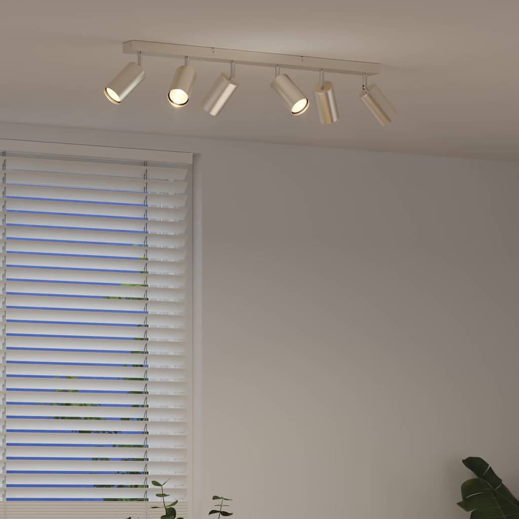 Loftsspot med spotlights Nikkel 73 x 6 x 16 cm Metal