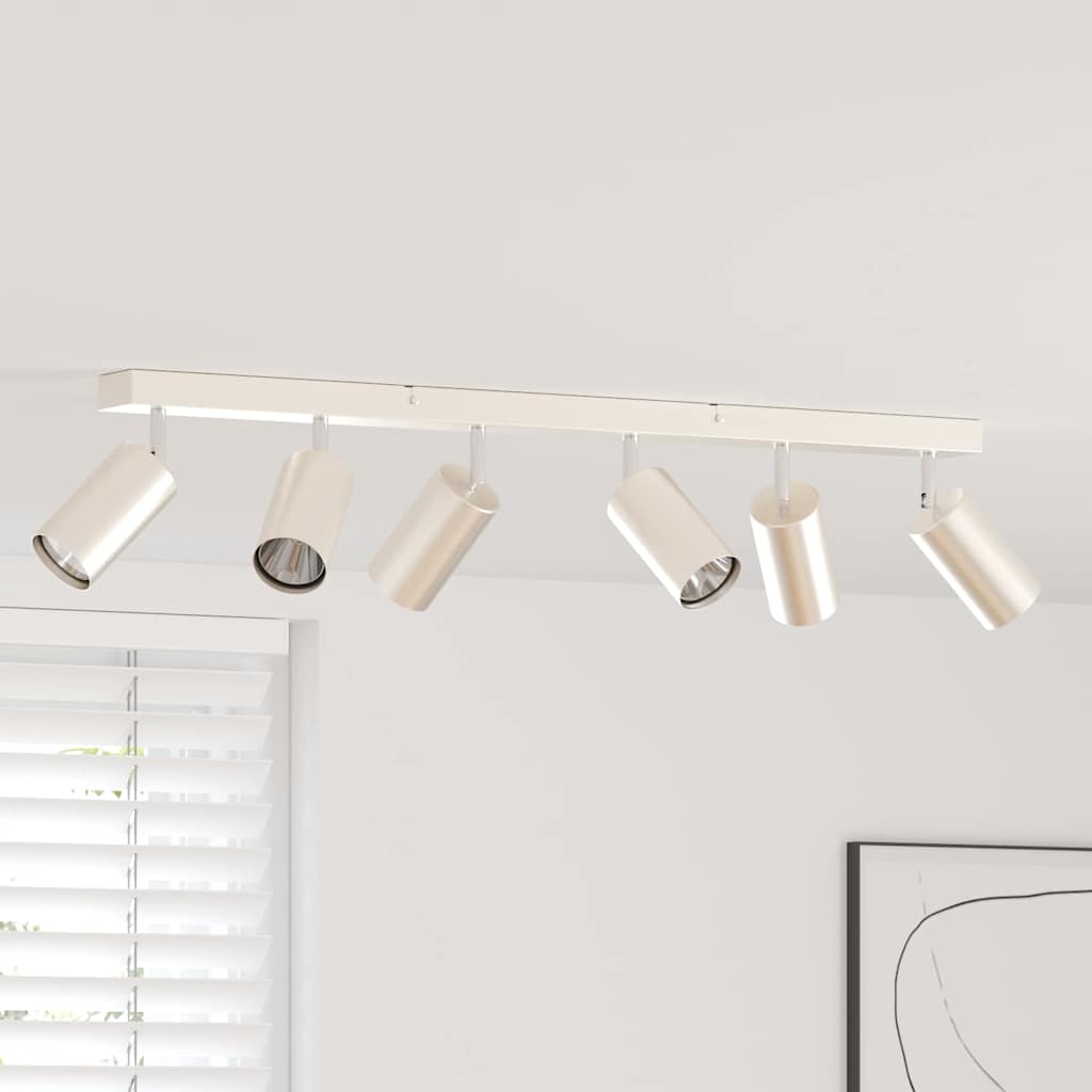 Loftsspot med spotlights Nikkel 73 x 6 x 16 cm Metal