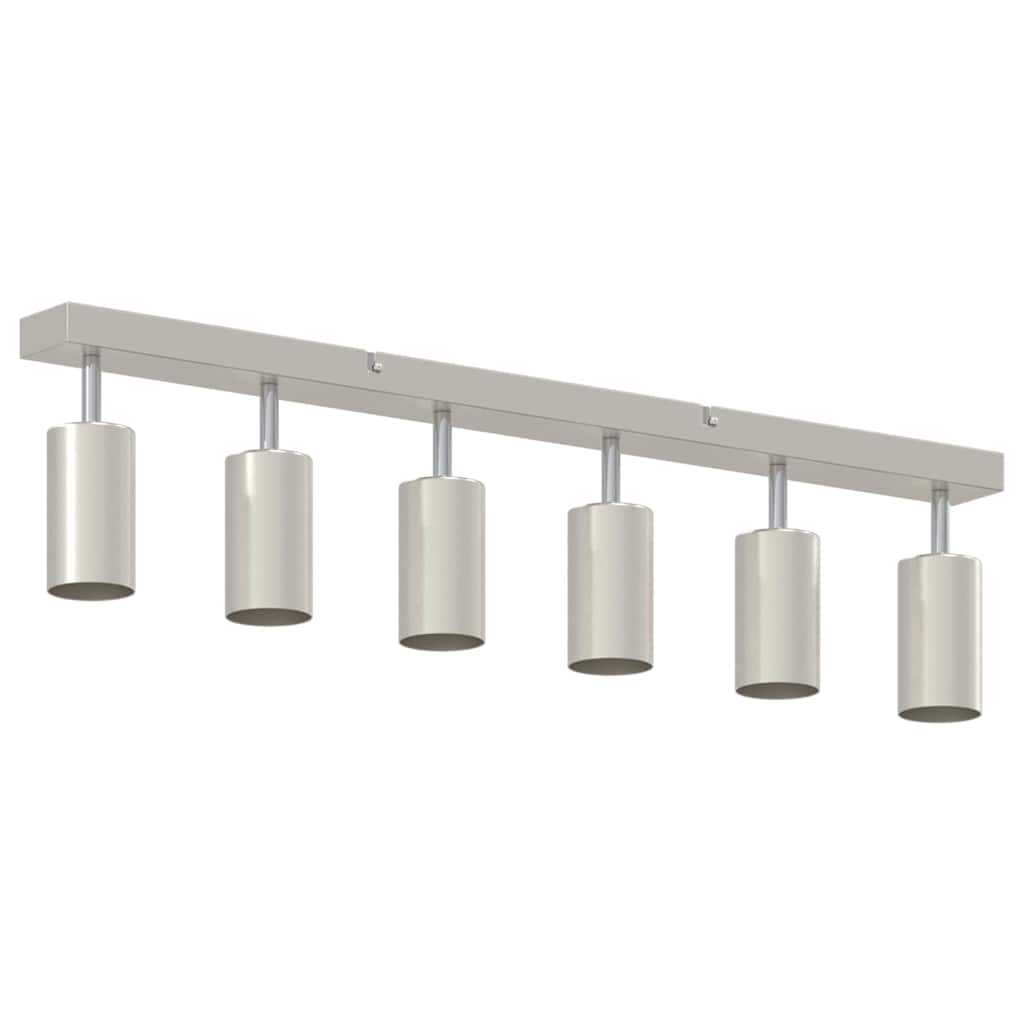 Loftsspot med spotlights Nikkel 73 x 6 x 16 cm Metal