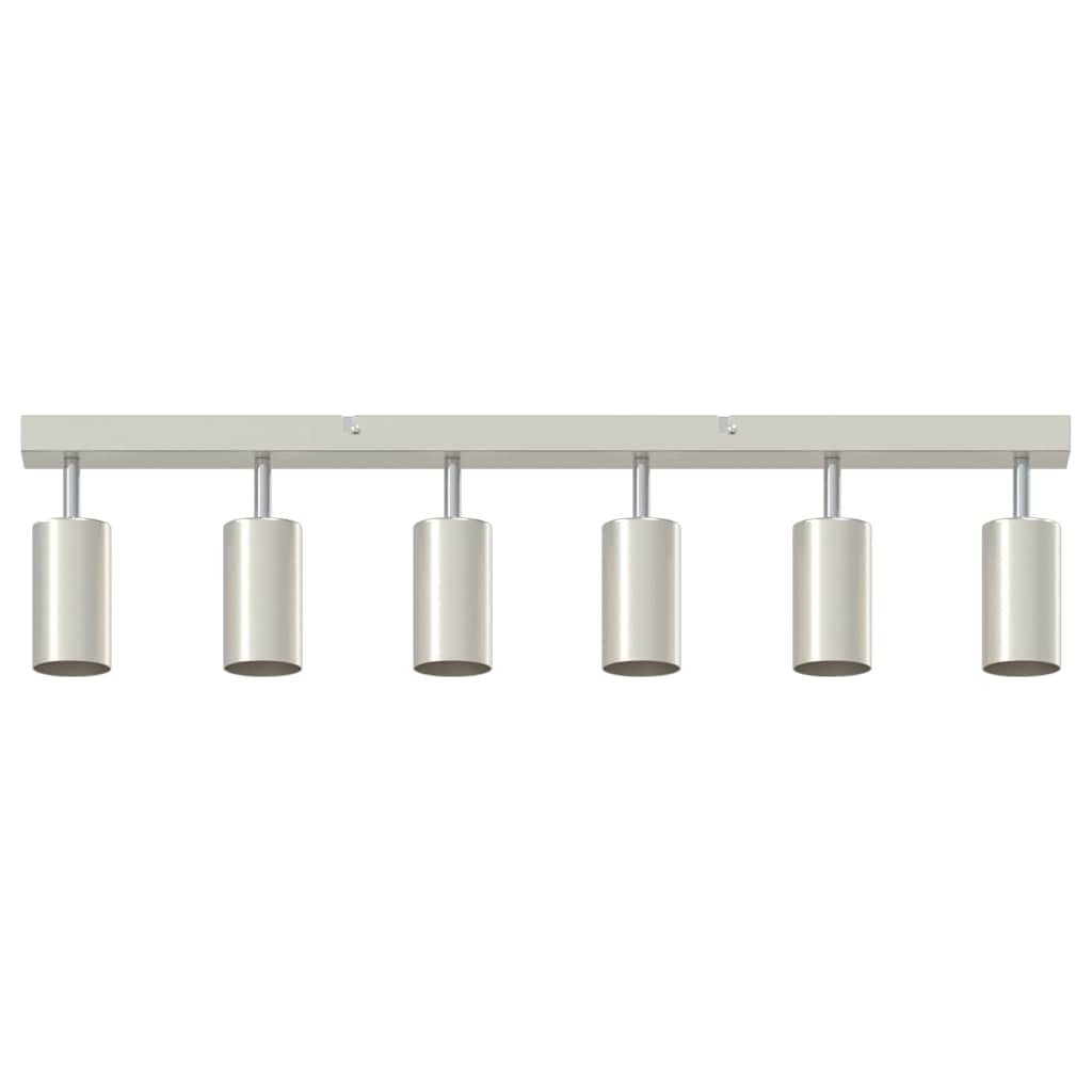 Loftsspot med spotlights Nikkel 73 x 6 x 16 cm Metal