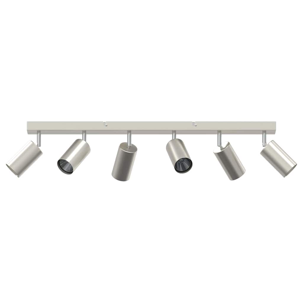 Loftsspot med spotlights Nikkel 73 x 6 x 16 cm Metal