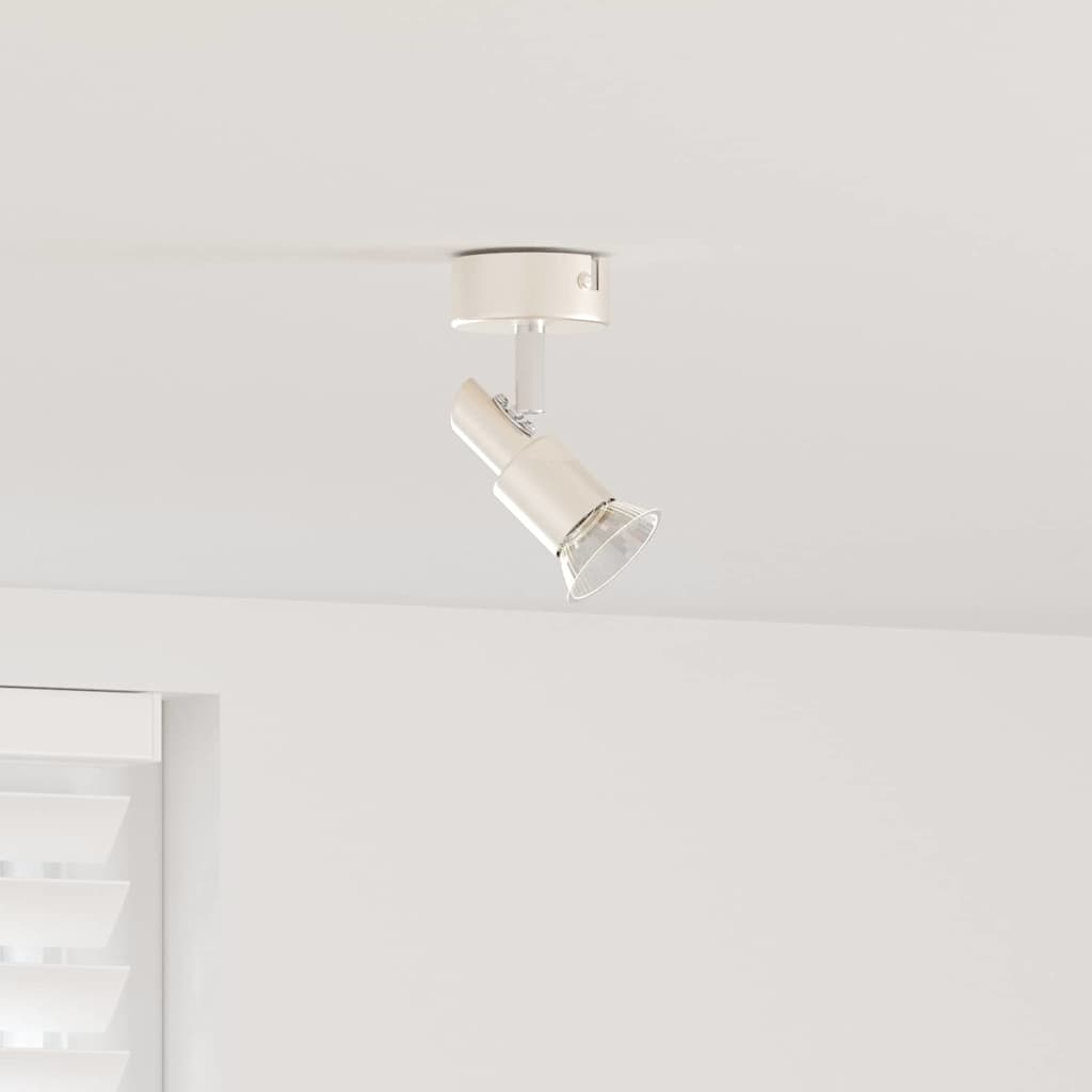 Loftsspot med spotlights Nikkel 8 x 8 x 10,5 cm Stål