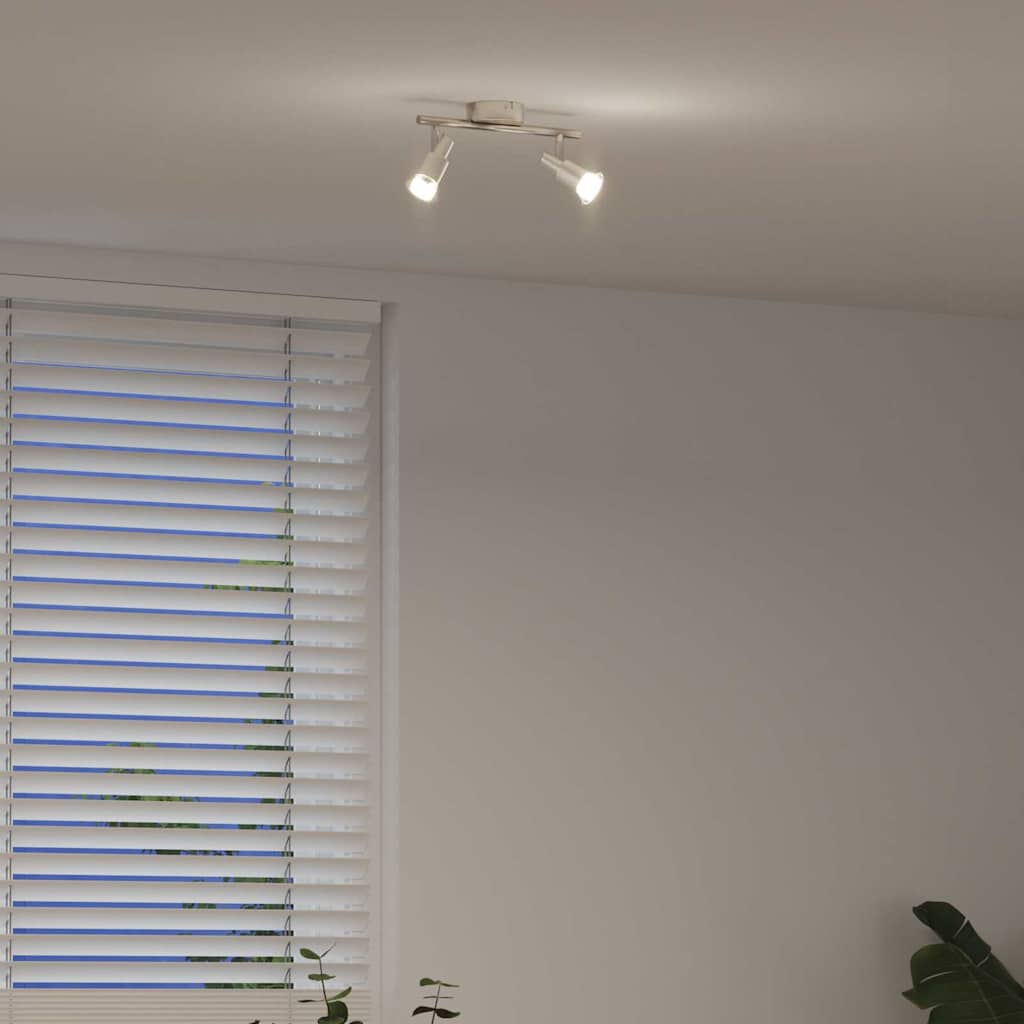 Loftsspot med spotlights Nikkel 25,5 x 8 x 11 cm Stål