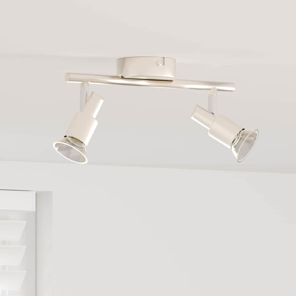 Loftsspot med spotlights Nikkel 25,5 x 8 x 11 cm Stål