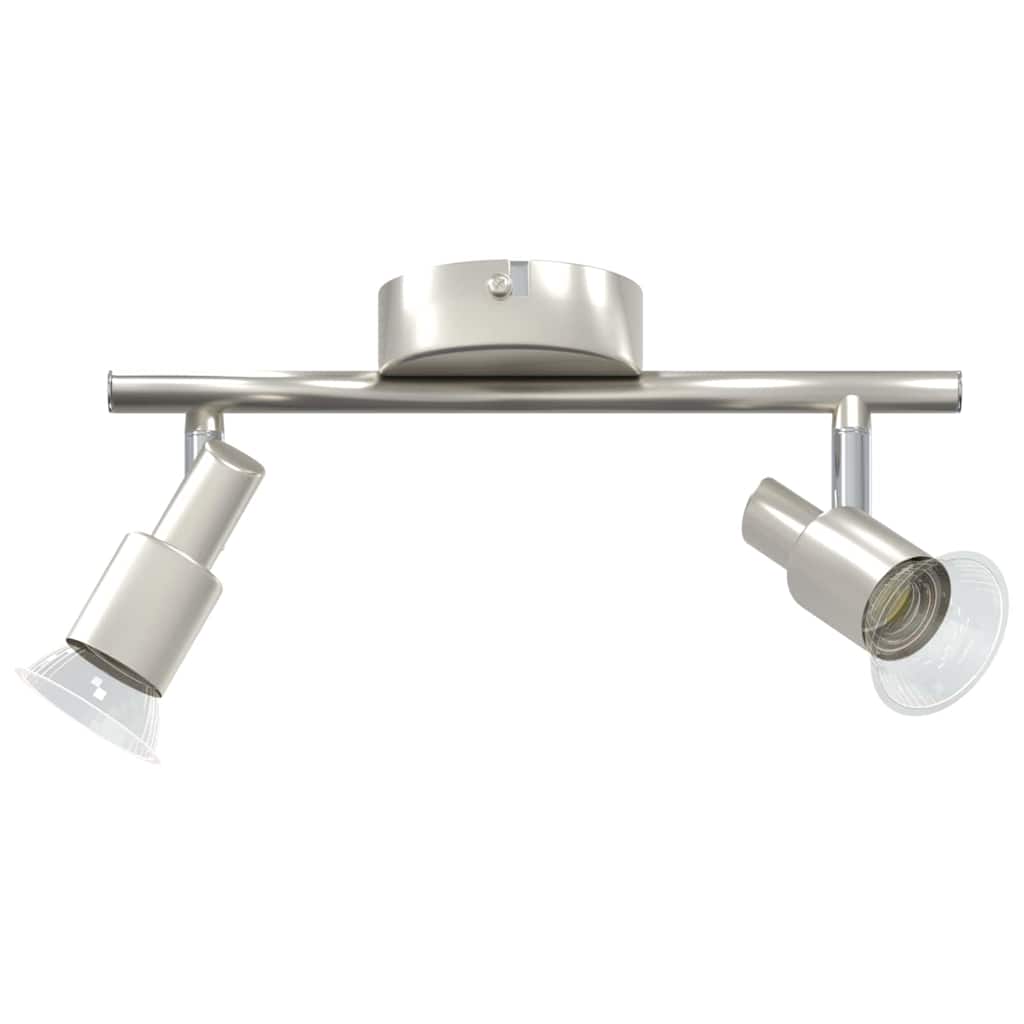 Loftsspot med spotlights Nikkel 25,5 x 8 x 11 cm Stål