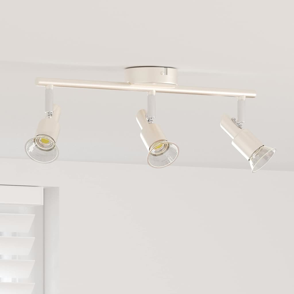 Loftsspot med spotlights Nikkel 39 x 10,5 x 10,5 cm Stål