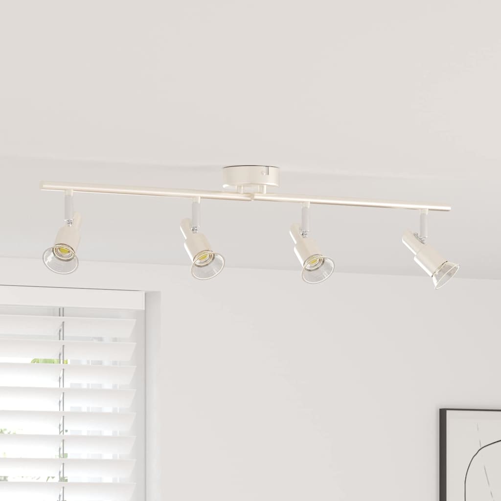 Loftsspot med spotlights Nikkel 70 x 9 x 12,5 cm Stål