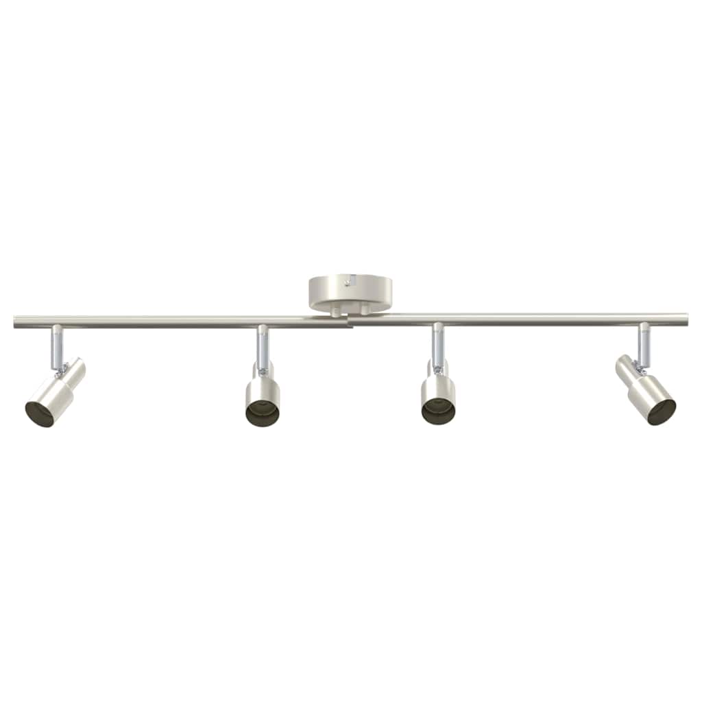 Loftsspot med spotlights Nikkel 70 x 9 x 12,5 cm Stål