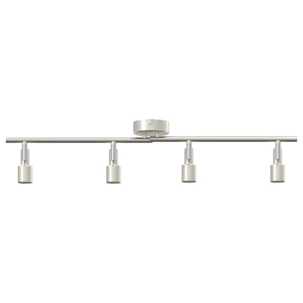 Loftsspot med spotlights Nikkel 70 x 9 x 12,5 cm Stål